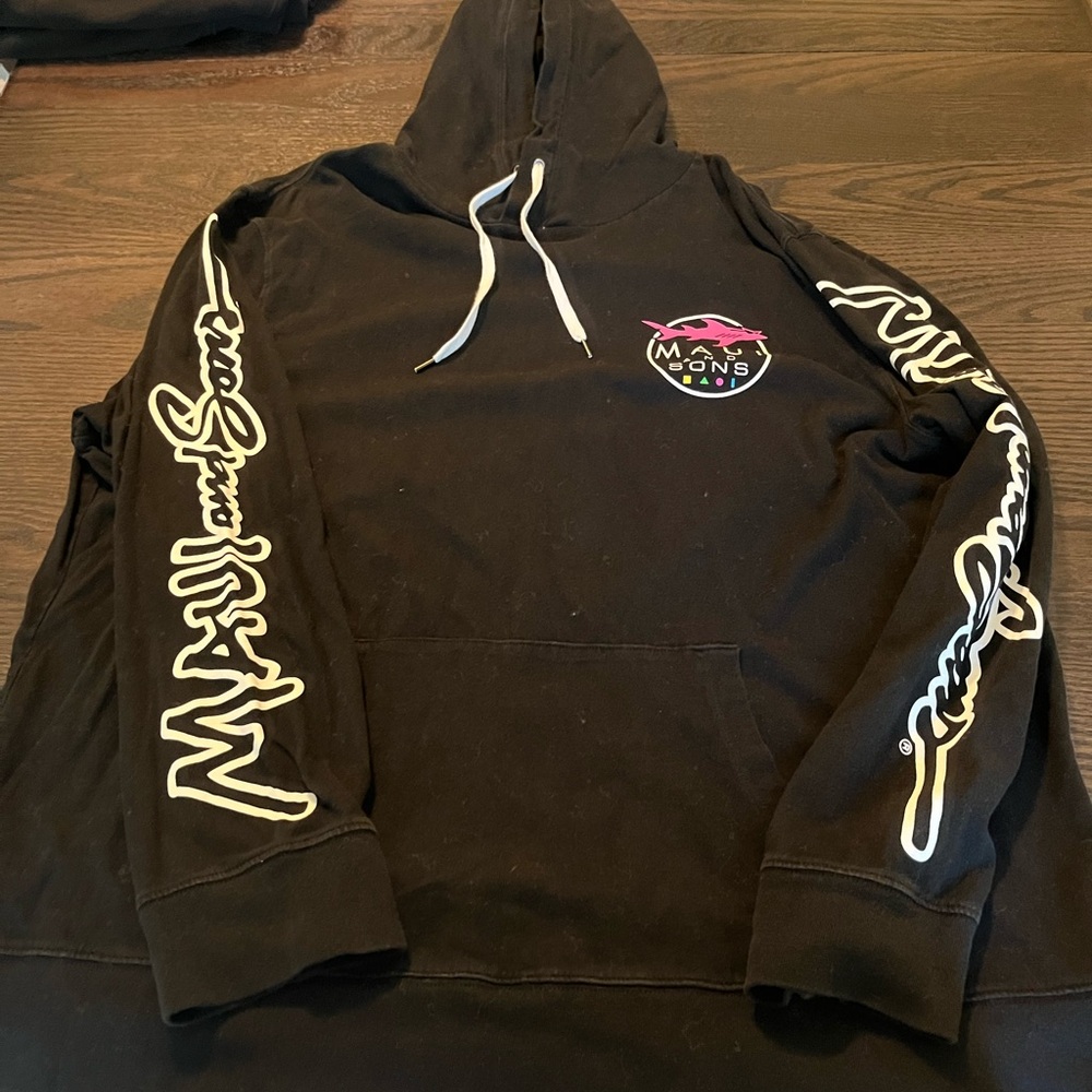 Thin Black American Eagle Hoodie.